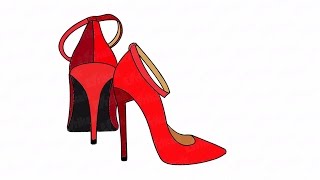 Как нарисовать туфли на каблуках: инструкция от EvriKak