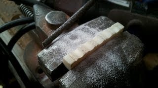 How to accurately cut a guitars nut slots