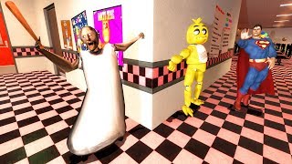 ЗЛАЯ БАБКА ГРЕННИ В ПИЦЦЕРИИ FNAF COOP ГАРРИС МОД ► Garry's Mod