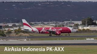 AirAsia Indonesia (PK-AXX) Airbus A320-216 departing Perth Airport.