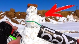 ✅ ПЕТАРДА + СНЕГОВИК ? МОЙ ПОЛИГОН ЗАХВАТИЛ СНЕГОВИК ПО КЛИЧКЕ КИРПИЧ ? ВЗРЫВАЕМ МОЩНЫЕ ПЕТАРДЫ