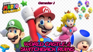 Super Mario 3D World | Castle-2 Switchblack Ruins [Lets Watch] Nintendo Wii U