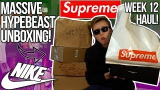 HUUUUGE NIKE & SUPREME HAUL WORTH $1,125 | SUPREME WEEK 12 FW18 MAJOR UNBOXING! | BOXLOGOS!