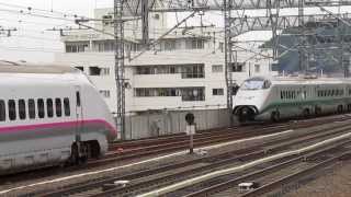 東北新幹線福島駅　E6系+E5系やまびこ　E3系つばさ　E2系やまびこ E6系スーパーこまち+E5系はやぶさなど