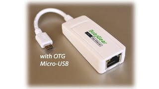 BobjGear OTG Ethernet Adapter (Model 3) with Android Tablet
