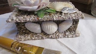 Ремонт/реставрация шкатулки из морских ракушек. Подарок моей внучки