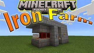 IRON FARM ! Redstone Tutorial | Minecraft PE (Pocket Edition)