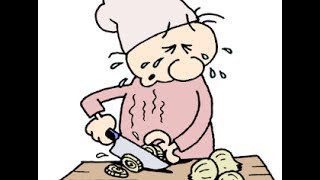 تقشير وتقطيع البصل بلا دموع