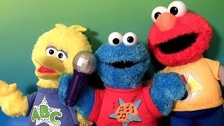 DJ Cookie Monster & Big Bird Singing ABCs Alphabet Song Nursery Rhymes Elmo Rockin Shapes Colors