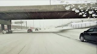 Dashcam - Major Snow Storm in Ottawa - Downtown and Highway (with music)