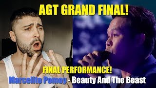 FINAL PERFORMANCE! Marcelito Pomoy - Beauty And The Beast on America’s Got Talent | REACTION