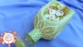 ?Декор бутылки / Как и чем декорировать. Мастер-класс от Ютты Арт. Декупаж и точечная роспись.