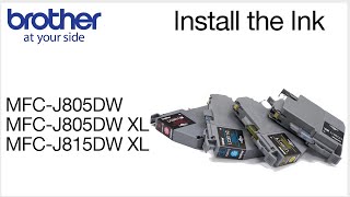 Load ink in the Brother MFC-J805DW or MFC-J815DW XL
