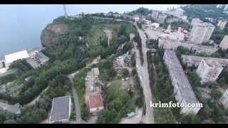 Крым Партенит ЮБК панорама города с высоты птичьего полета