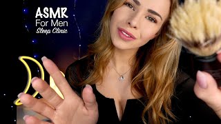 ASMR FOR MEN - SLEEP CLINIC (Personal Attention, Intense ASMR Triggers and Crackling Fire Ambience)