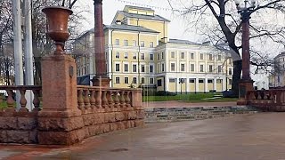 Вид из движущегося автобуса. Вид из окна автобуса. Футажи для видеомонтажа. Футажи город
