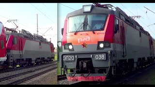 Встреча приветливый ЭП20-038:-))) и ЭП20-025 с поездами №102 и №45