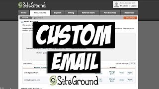 How to Make a Custom Email With SiteGround