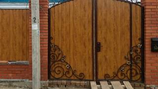 Ворота из профнастила под дерево в Херсоне тел 099-480-6333