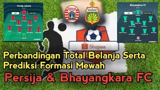Perbandingan Total Belanja Serta Prediksi Formasi Mewah Persija & Bhayangkara FC