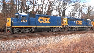 CSX Mixed Manifest Freight Train Q372 In Relay Maryland