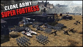 Clone Army MEGA FORTRESS Defense - Men of War: Star Wars Mod Battle Simulator