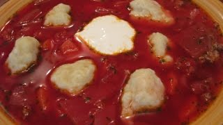 Полтавский борщ с галушками