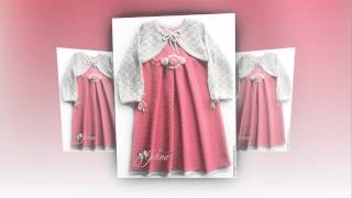 Вязаные платья для девочек.  Beautiful knitted dresses for girls.