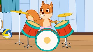 Famille d'Écureuil - Petit Batteur Vidéos Animé 2020 en Français 13+