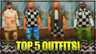GTA 5 Online - TOP 5 MODDED Transfer Glitch OUTFITS! "After Patch 1.42" (MODDED OUTFIT)