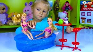 Распаковка игрушек Кукла с Бассейном и Ярослава Игрушки для детей Куклы для девочек Dolls Bath Time