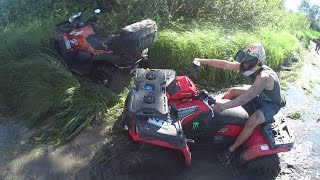 Покатушки на квадроциклах по грязи ,CFMOTO И Polaris .