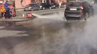 Порыв трубы на Советской в Волгограде | V1.ru