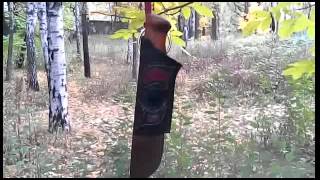 Ножны составные для ножа из дерева и кожи