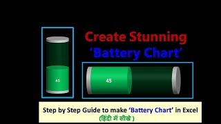 Create ‘Battery Chart’ in Excel Sheet (हिंदी में सीखे ) |एक्सेल शीट में बैटरी चार्ट कैसे बनाये।