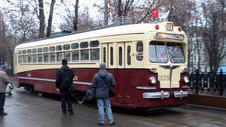 Парад ретротрамваев в Москве
