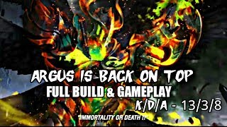 ARGUS IS BACK ON TOP • MOBILE LEGENDS ARGUS GAMEPLAY • FULL BUILD & COMBO • MOBILE LEGENDS