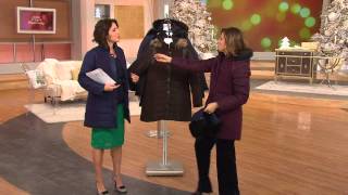 Susan Graver Puffer Coat with Hardware Detail and Removable Hood with Pat James-Dementri