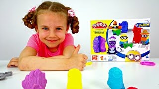 Игры для детей. Миньоны из пластилина!