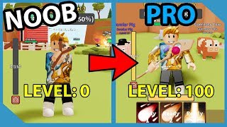 Noob To Pro! Max Power Magic Staff! Unlocked All Skills! - Roblox Hunting Simulator 2