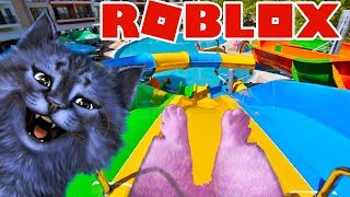 МЫ С ЛЕО ПОСТРОИЛИ АКВАПАРК В РОБЛОКС! ROBLOX Waterpark Tycoon!?