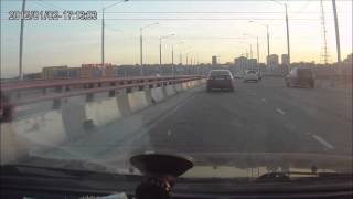 Иркутск. Авария на Академическом мосту.