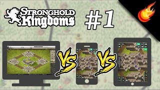 STRONGHOLD KINGDOMS - PC vs iPhone vs iPad - Attacking, Building Castle, Sending Merchants & More