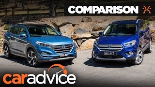 Hyundai Tucson Highlander v Ford Escape Titanium comparison | CarAdvice