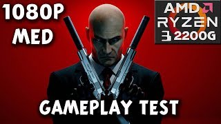 Hitman Absolution - AMD Ryzen 3 2200G - 8GB RAM - Gameplay Test