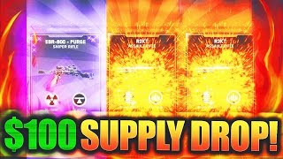 $100 "SUPPLY DROP" OPENING!! - *NEW* INFINITE WARFARE INSANE EPIC AND LEGENDARY WEAPON OPENING! (IW)