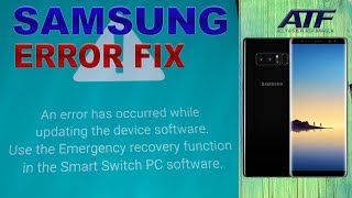 AN ERROR HAS OCCURRED WHILE UPDATING THE DEVICE SOFTWARE FIX