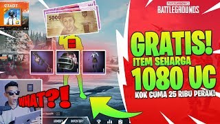 GRATIS item SEHARGA 1080UC CUMA 25 RIBU PERAK dapet Skin Senjata + Helm + Set Baju - PUBG Mobile
