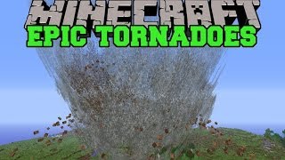 Minecraft: EPIC TORNADO MOD (TIDAL WAVES, FLYING MOBS, AND TORNADOES) Mod Showcase
