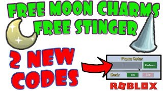 2 NEW CODES - FREE MOON CHARMS AND STINGER - Bee Swarm Simulator - ROBLOX